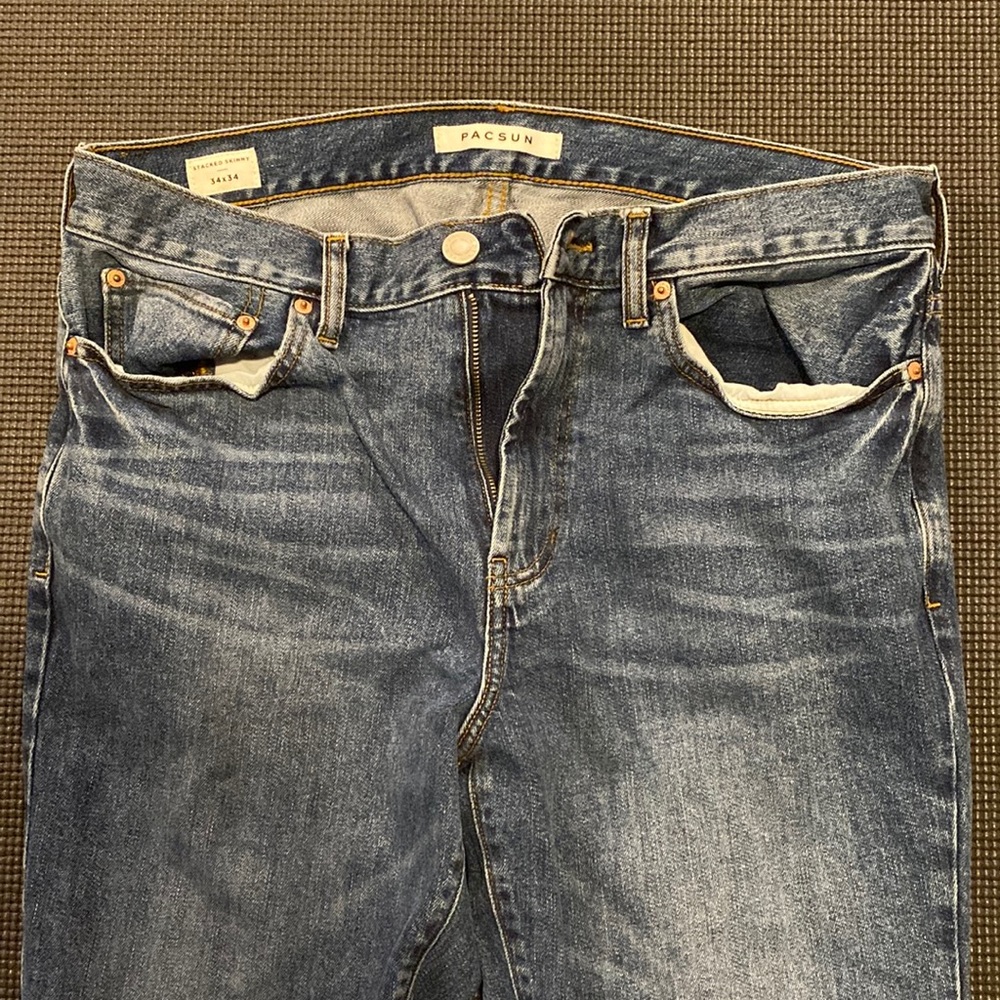 PacSun Skinny Stacked dark jeans